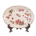Decorative Plate Beige Pink 25x18x3 cm