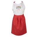 Apron White Red 70x85 cm