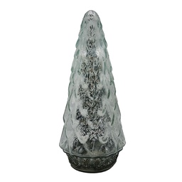 [6GL4572ZI] Natalizie Albero di natale con LED Color argento Ø 11x24 cm