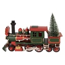 Christmas Decoration Locomotive Red Green 28x9x17 cm