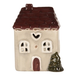 [6CE2269] Decoratie huisje met LED 7x6x10 cm