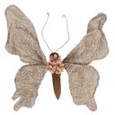 Weihnachtsdeko Schmetterling Beige 33x6x31 cm