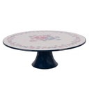 Cake stand Beige Blue Ø 29x10 cm