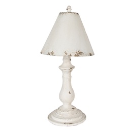 [6LMP787] Lampada da Tavolo Bianco Ø 26x55 cm E27/max 1x60W