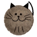 Clayre & Eef Decorative Bowl Cat 18x18x6 cm Grey Felt