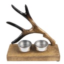 Tealight Holder Brown 17x7x17 cm