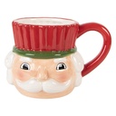 Becher Rot Weiß 14x11x10 cm / 350 ml