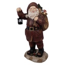 Christmas Decoration Santa Claus Red Brown 37x39x82 cm