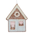 Decoration pendant house Blue White 8x1x10 cm