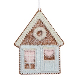 [6PR5337] Decoration pendant house Blue White 8x1x10 cm