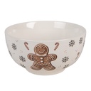 Soup Bowl White Brown Ø 14x7 cm / 500 ml
