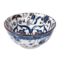 [6CEBO0221] Bol de soupe Blanc Bleu Ø 12x6 cm / 300 ml