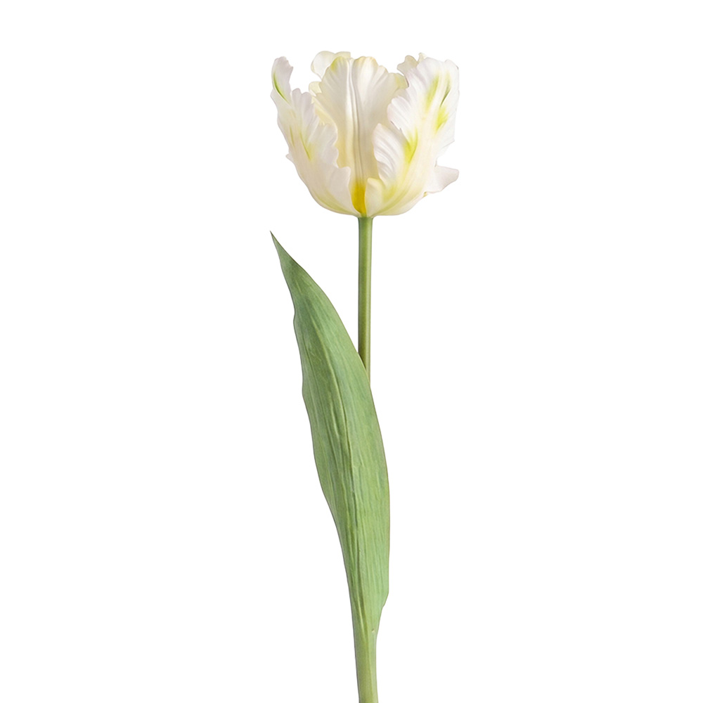 Branche de décoration avec fleurs Blanc Vert 61 cm