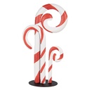 Weihnachtsdeko Zuckerstangen Weiß Rot 24x11x46 cm