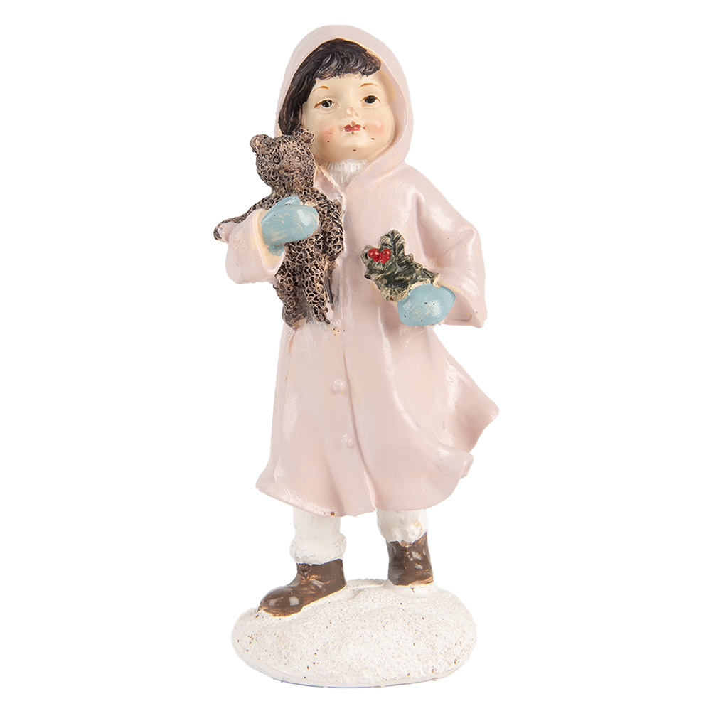 Christmas Decoration Child Pink White 6x4x12 cm