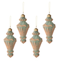 [6GL3952] Kerstbal Ø 6x14 cm (set van 4)