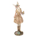 Deko Kaninchen Beige Goldfarbig 9x8x26 cm