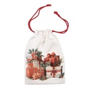 Sac cadeau Blanc Rouge 11x1x16 cm