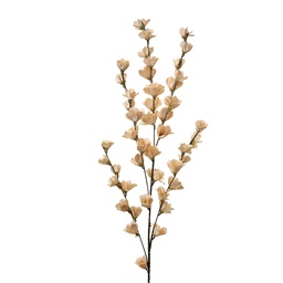 [5PL0115W] Deko Ast mit Blumen Beige 6x6x102 cm