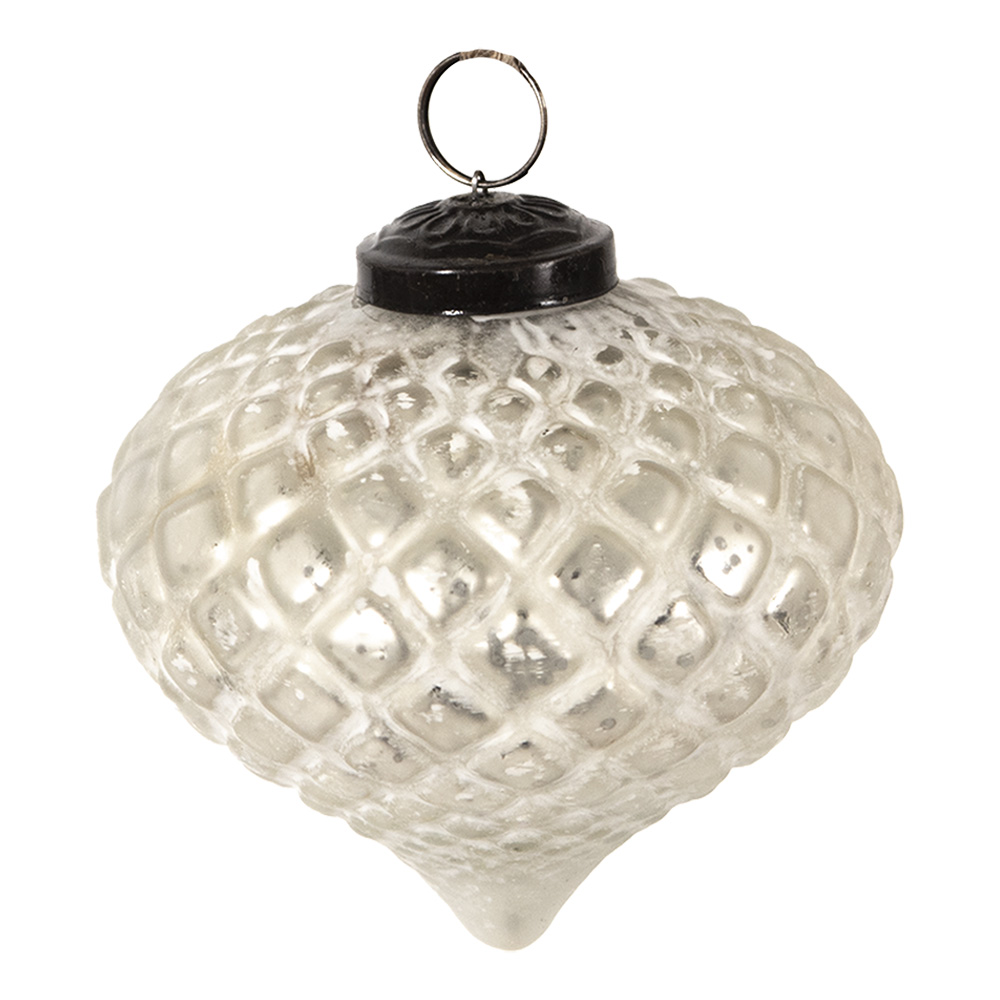Boule de Noël Argent Ø 10x11 cm