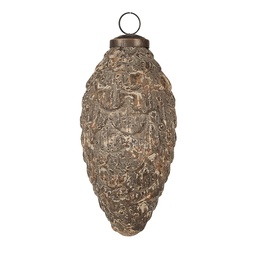 [6GL4513] Weihnachtskugel Beige Ø 7x15 cm