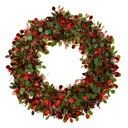 Christmas Decoration Wreath Red Green Ø 30x3 cm