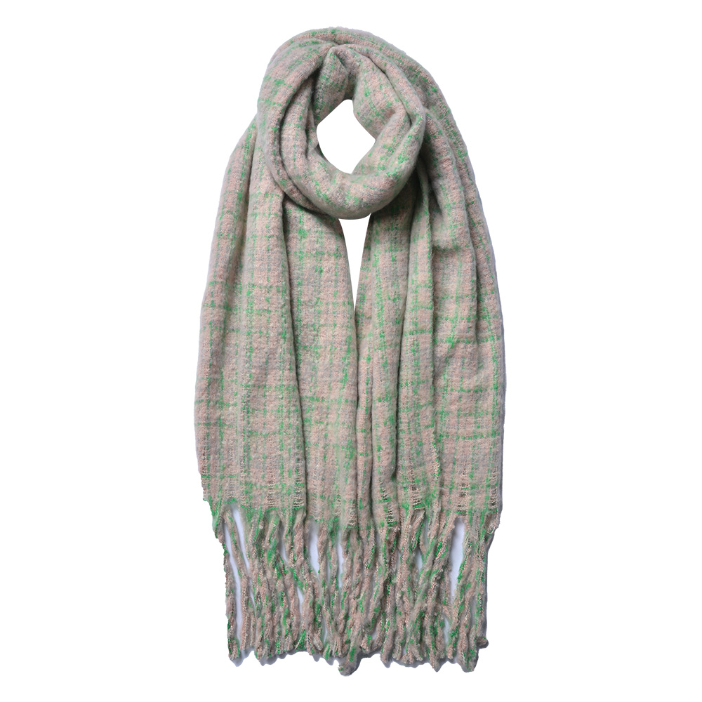 Scarf Women Print Green 40x185 cm