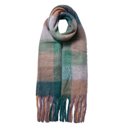 [JZSC0787BE] Scarf Women Print Beige 36x210 cm