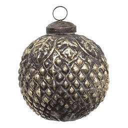 [6GL3687] Christmas Bauble Copper, Brown Ø 7x7 cm
