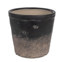 Blumentopf für Innen Schwarz Braun Ø 15x14 cm
