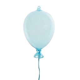 [6GL4438] Decorazione palloncino pendente Blu Ø 7x14 cm