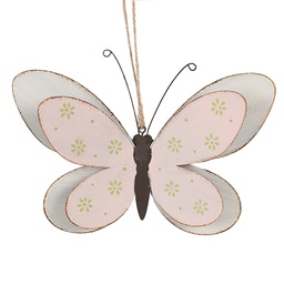 [6Y5578S] Ciondolo Decorativo farfalla Rosa 16x4X10 cm
