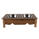 Ciotola cibo Animali Domestici Marrone 41x22x12 cm / 2x500 ml