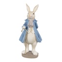 Decorativa Coniglio Beige Blu 12x9x26 cm