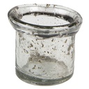 Portacandele in Vetro Trasparente Ø 10x9 cm