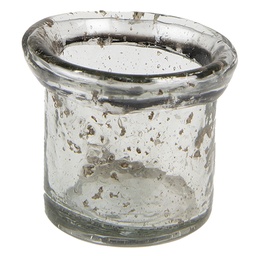 [6GL4281] Glass Tea Light Houder Transparent Ø 10x9 cm