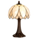 Tiffany Tischlampe Beige ,Braun Ø 25x42 cm E14/max 1x60W
