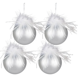 [6GL3939] Kerstbal Ø 10x10 cm (set van 4)