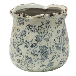 [6CE1455M] Flower Pot Inside Grey Beige Ø 15x14 cm