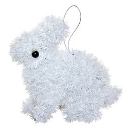[65505] Pendentif décoratif Lapin Blanc 11x5x14 cm