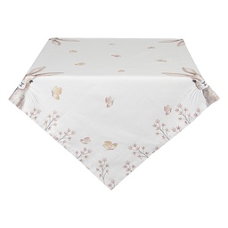 [REB03] Nappe Blanc, Marron 130x180 cm