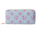 Portefeuille Vert, Rose 10x19 cm