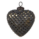 Christmas Bauble Black Gold colored 10x4x11 cm