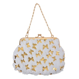 [JZWA0178W] Borsellino Bianco 15x10 cm