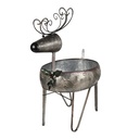 Vaso Porta Pianta Renna Grigio, Verde 35x28x54 cm