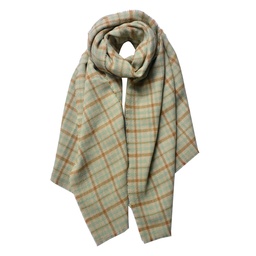 [JZSC0786BL] Schal Damen Muster Blau 70x190 cm