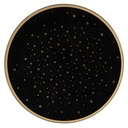 Plaque de fond Noir, Or Ø 33x1 cm