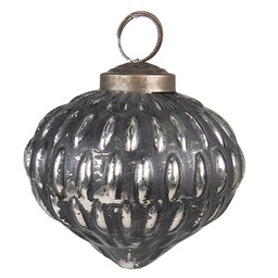 [6GL3759] Boule de Noël Noir, Argent Ø 7x7 cm