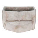 Blumentopf für Innen Mund Grau 21x13x14 cm
