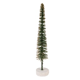 [66315GR] Décoration Arbre de Noël Vert Couleur or Ø 5x25 cm